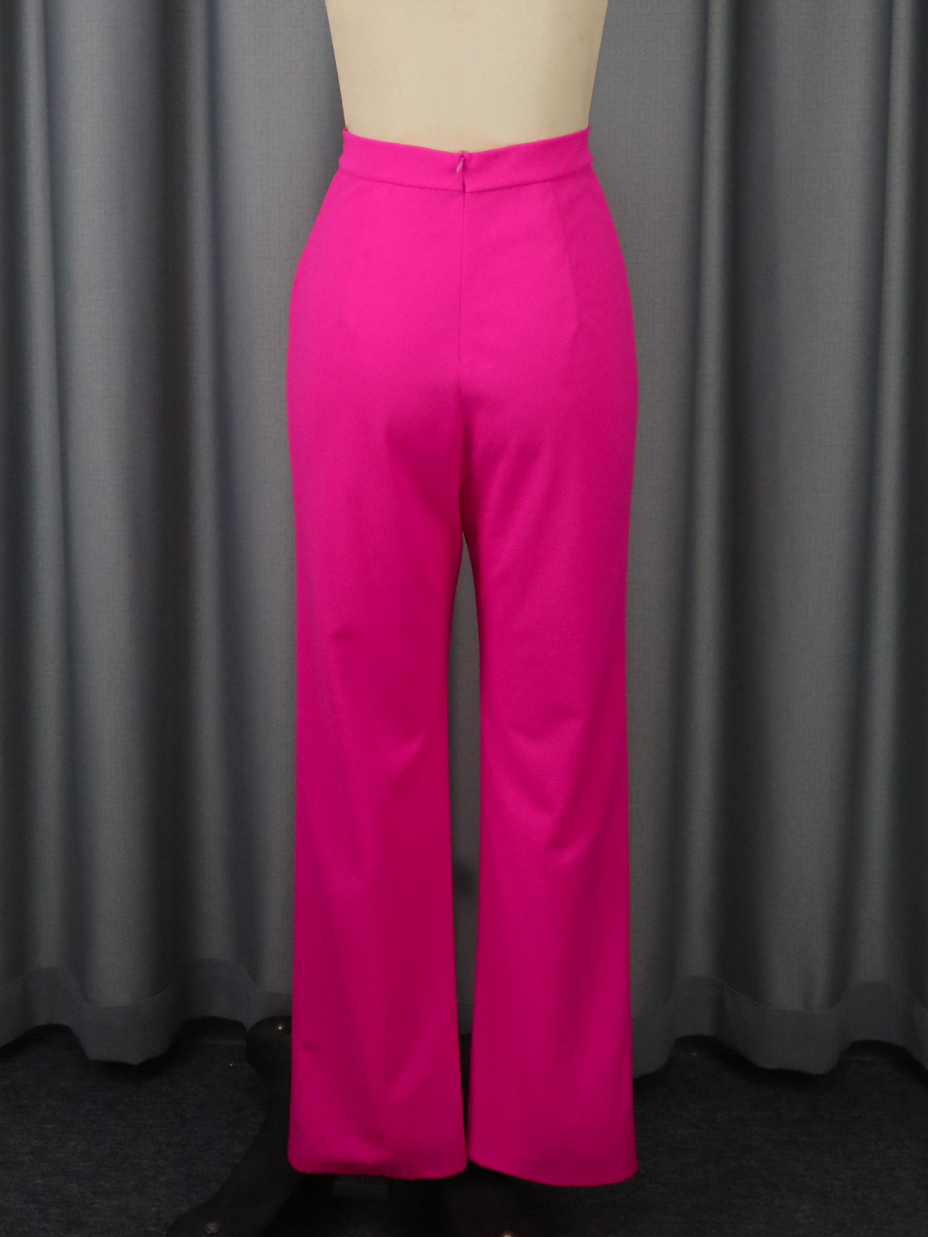 Floral V-Neck Sleeveless Top & High-Waist Straight Pants Two-Piece Set