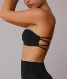 Tank Strapless Seamless Sports Bra Anti-Slip Basics Tight Fitting Bustier