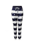 Plus Size Women's Star Stripe Casual Sweatpants Lounge Pants Elastic Drawstring Waist Lounge Pants