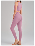 Yoga Wear High-Waist Butt Lift Slim Fit Tank Running Sports Bra Set