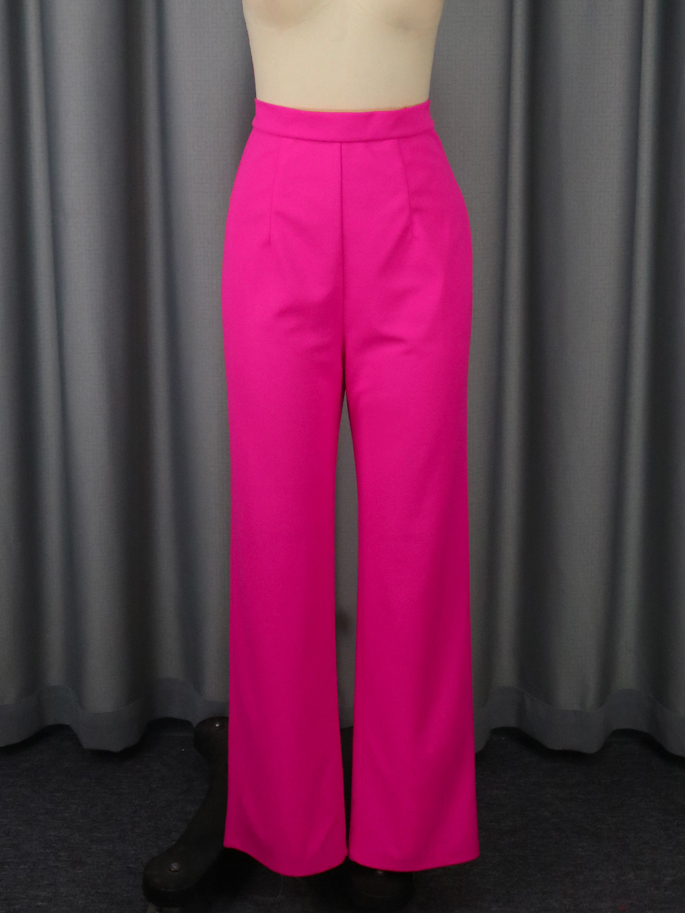 Floral V-Neck Sleeveless Top & High-Waist Straight Pants Two-Piece Set