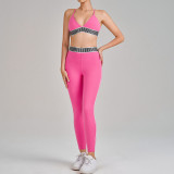 High-Waist Butt Lift Waist Trainer Tank Running Sports Bra & Pants Yoga Set