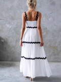 Women's Lace Strap Patchwork Dress