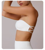Tank Strapless Seamless Sports Bra Anti-Slip Basics Tight Fitting Bustier