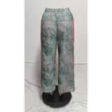 Women's Fashion Casual Printed Straight Leg Pants