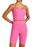 Yoga Wear High-Waist Butt Lift Slim Fit Tank Running Sports Bra Set