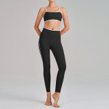 Yoga Wear High-Waist Butt Lift Slim Fit Tank Running Sports Bra Set