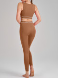 Yoga Wear High-Waist Butt Lift Slim Fit Tank Running Sports Bra Set