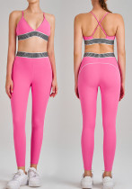 High-Waist Butt Lift Waist Trainer Tank Running Sports Bra & Pants Yoga Set