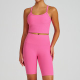 Yoga Wear High-Waist Butt Lift Slim Fit Tank Running Sports Bra Set