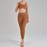 Yoga Wear High-Waist Butt Lift Slim Fit Tank Running Sports Bra Set