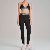 High-Waist Butt Lift Waist Trainer Tank Running Sports Bra & Pants Yoga Set