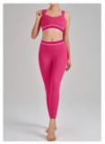 Yoga Wear High-Waist Butt Lift Slim Fit Tank Running Sports Bra Set