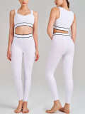 Yoga Wear High-Waist Butt Lift Slim Fit Tank Running Sports Bra Set