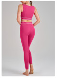 Yoga Wear High-Waist Butt Lift Slim Fit Tank Running Sports Bra Set