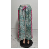 Women's Fashion Casual Printed Straight Leg Pants