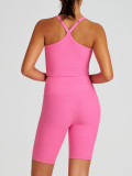 Yoga Wear High-Waist Butt Lift Slim Fit Tank Running Sports Bra Set