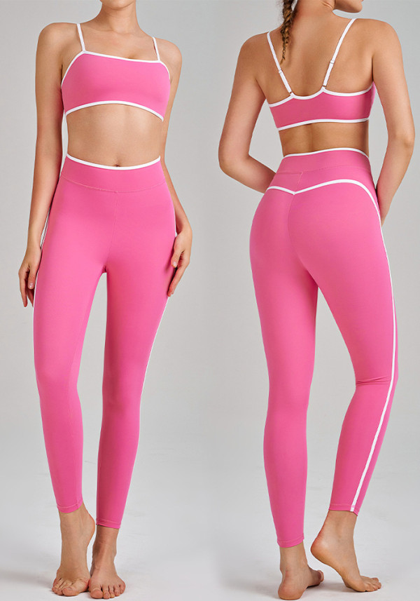 Yoga Wear High-Waist Butt Lift Slim Fit Tank Running Sports Bra Set