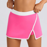 Sexy Gym Running Outdoor Halter Neck Sports Bra & Tennis Skirt Set