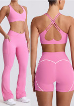 Sports Bra Tank Yoga Wear Outdoor Gym Quick-Dry Yoga Pants Set