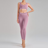Yoga Wear High-Waist Butt Lift Slim Fit Tank Running Sports Bra Set