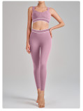 Yoga Wear High-Waist Butt Lift Slim Fit Tank Running Sports Bra Set