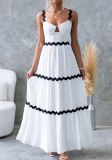 Women's Lace Strap Patchwork Dress