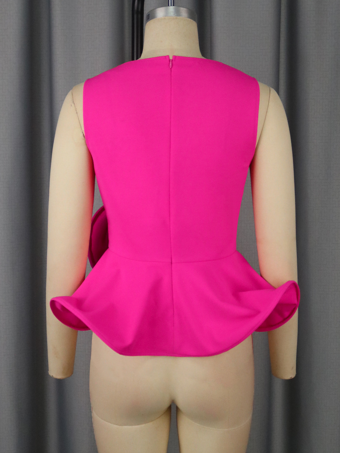 Floral V-Neck Sleeveless Top & High-Waist Straight Pants Two-Piece Set