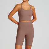 Yoga Wear High-Waist Butt Lift Slim Fit Tank Running Sports Bra Set