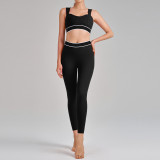 Yoga Wear High-Waist Butt Lift Slim Fit Tank Running Sports Bra Set
