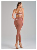 Yoga Wear High-Waist Butt Lift Slim Fit Tank Running Sports Bra Set