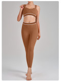 Yoga Wear High-Waist Butt Lift Slim Fit Tank Running Sports Bra Set
