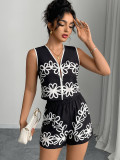 Chic Vest & Shorts Summer Holiday Two-Piece Set