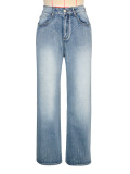 Women Casual Beaded Denim Pants