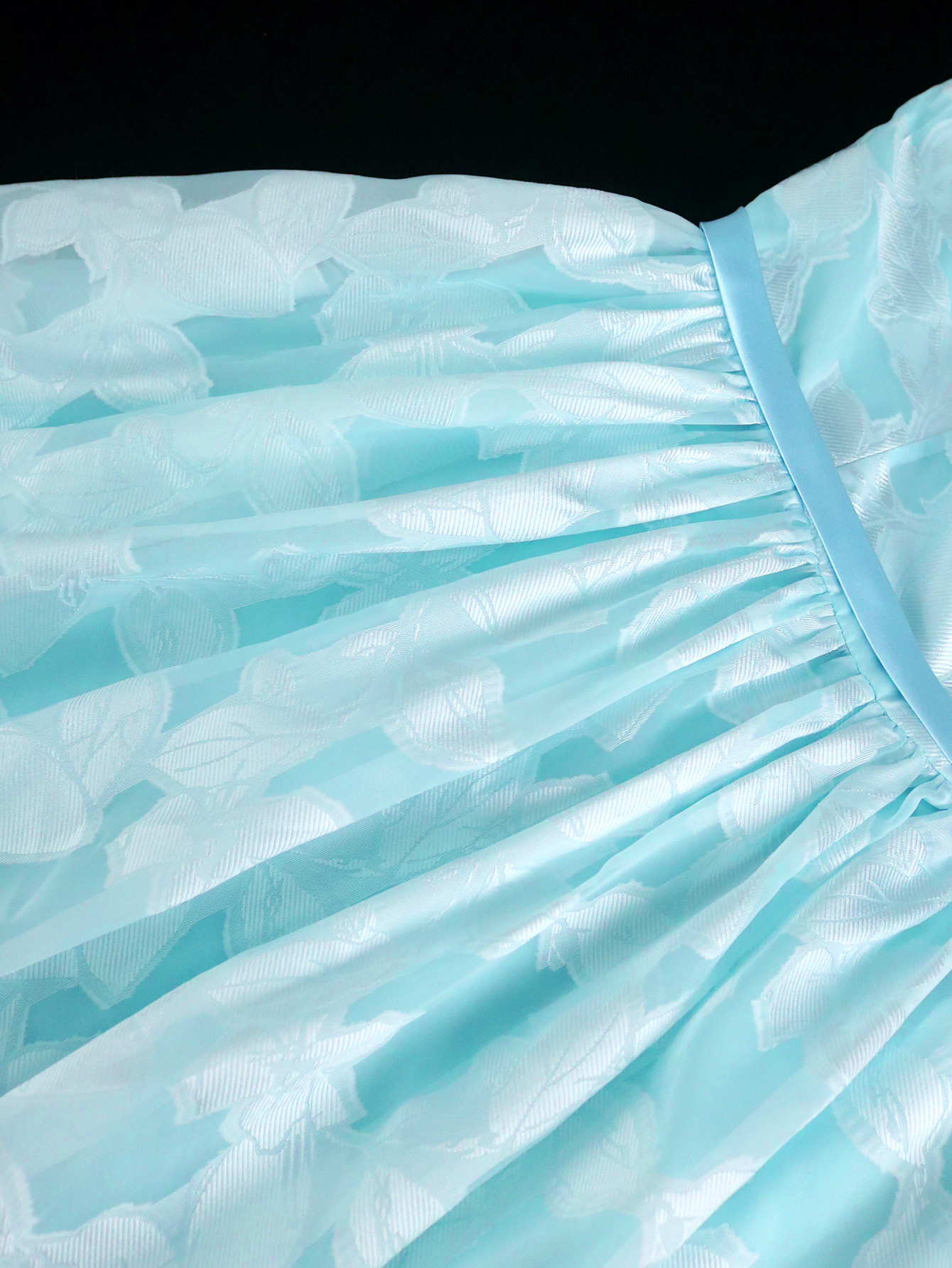 Women Slash Shoulder Contrast Jacquard Formal Party Dress