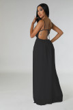 Casual Fashion Summer Strappy Low Back Sexy Solid Color Jumpsuit