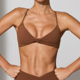 Wire-free Sports Bra Yoga Seamless Knotted Tank