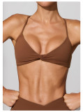 Wire-free Sports Bra Yoga Seamless Knotted Tank