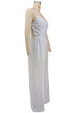 Casual Fashion Summer Strappy Low Back Sexy Solid Color Jumpsuit