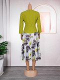 African Women Plus Size Fashion Print Dress