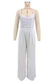 Casual Fashion Summer Strappy Low Back Sexy Solid Color Jumpsuit