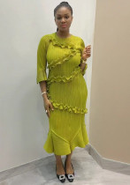 Plus Size African Print Mermaid Elegant Chic Dress Plus Size African Print Mermaid Elegant Chic Dress