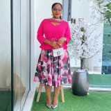 African Women Plus Size Fashion Print Dress