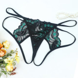 Lace Thong Sheer Open-Crotch Erotic Underwear