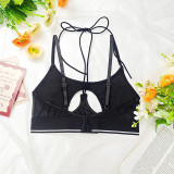 Strappy Fashion Women's Sexy Cut-out Crop Halter Neck Top
