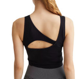 Women Yoga Irregular Padded Tank Top for Fitness and Running