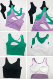 Women Yoga Irregular Padded Tank Top for Fitness and Running