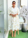 Plus-Size Women Round Neck Dress