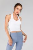 Women Yoga Tank Top with Padded Halter Neck