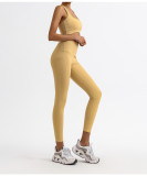 Women Fitness Tank Top and Yoga Pants Two-Piece Set